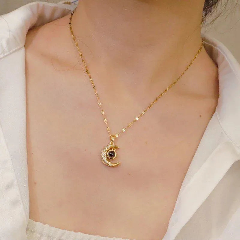 Collar Luna Te Amo en 100 Idiomas