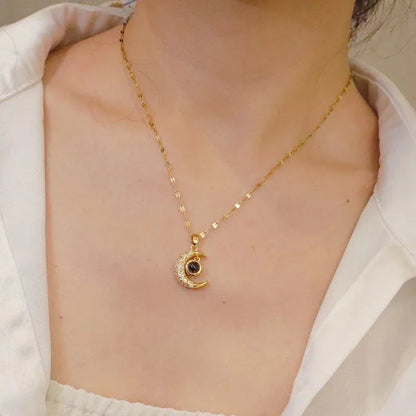 Collar Luna Te Amo en 100 Idiomas
