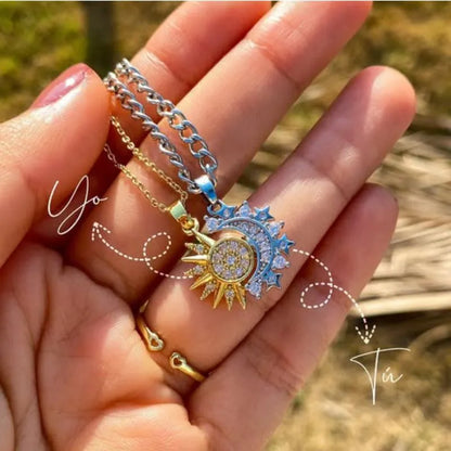 Collares Sol y Luna Eclipse Pareja