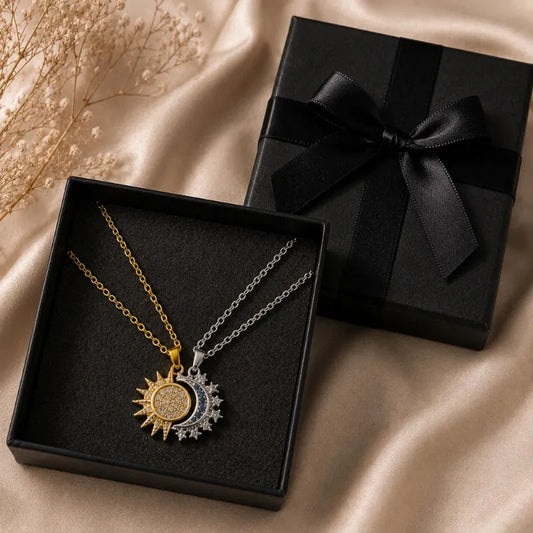 Collares Sol y Luna Eclipse Pareja