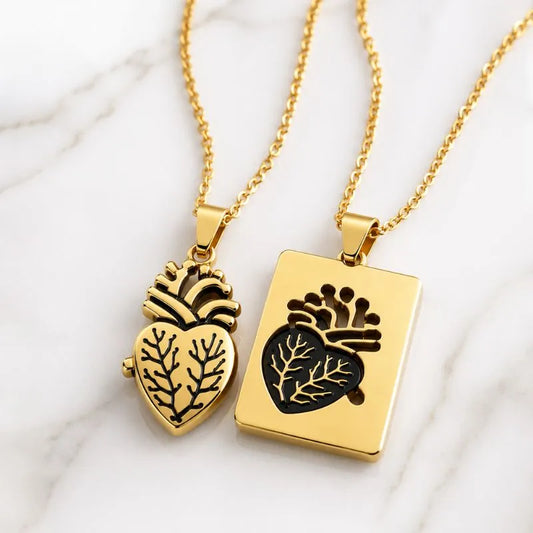 Collar corazón para parejas