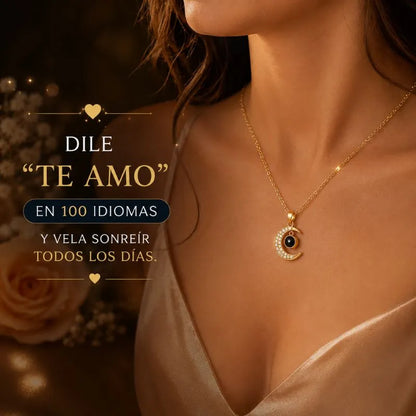 Collar Luna Te Amo en 100 Idiomas