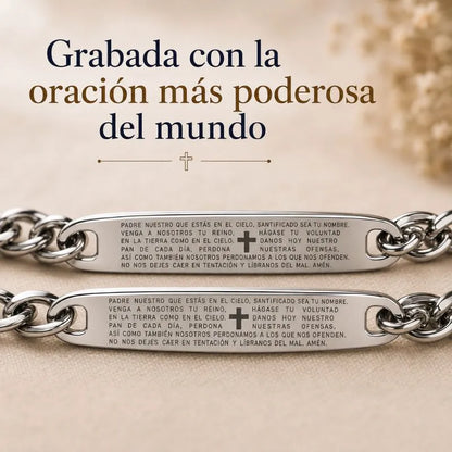 PULSERAS PAREJA PADRE NUESTRO CAJA
