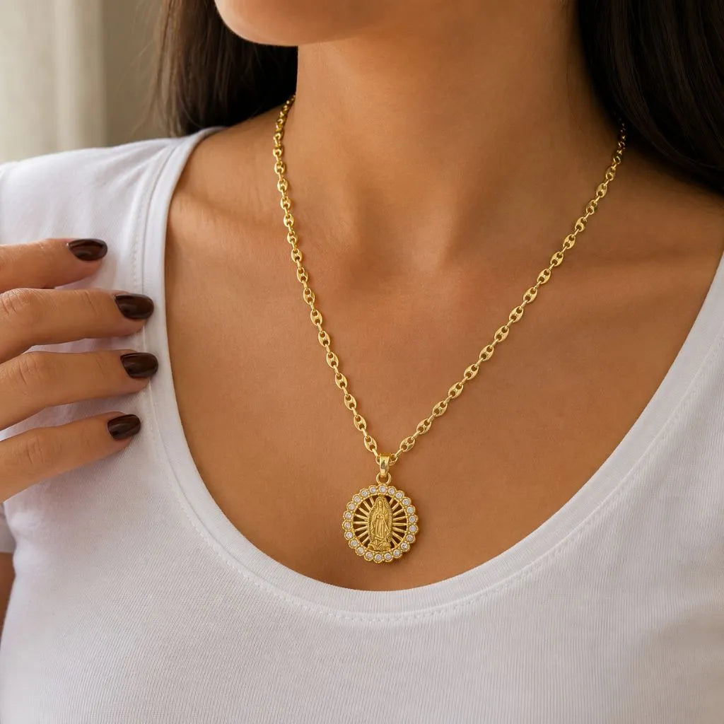 CADENA GUCCI DE DAMA + VRG GUADALUPE