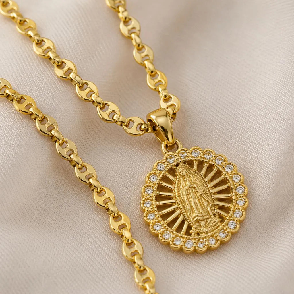 CADENA GUCCI DE DAMA + VRG GUADALUPE