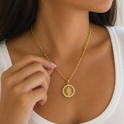 CADENA GUCCI DE DAMA + VRG GUADALUPE
