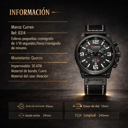 Reloj Curren 8314 Cuarzo + Caja de Regalo