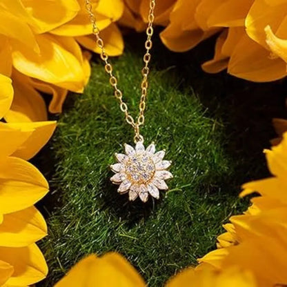 Collar Girasol Giratorio + Caja Premium de Regalo