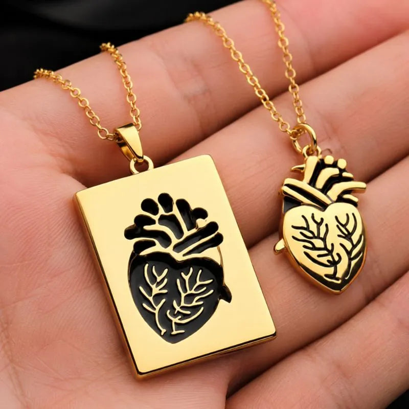 Collar corazón para parejas